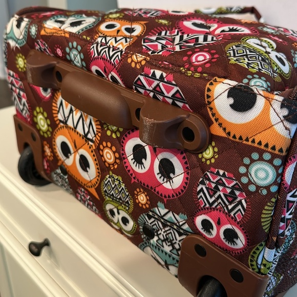 Rockland Owl Print Rolling Tote for Travel, Crafts or Storage - Picture 15 of 16